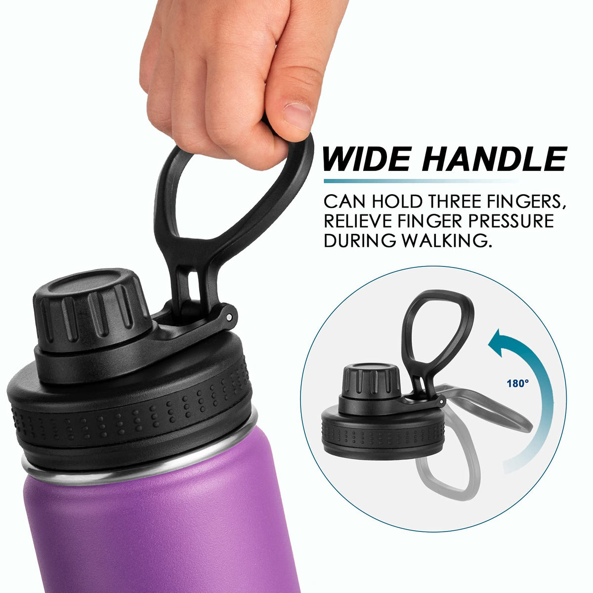Stainless Steel Vacuum Insulated Water Bottle 16 oz 2 Pack I15128