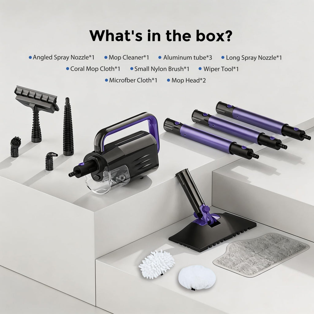 6-in-1 Lightweight Steam Mop with 23FT Cable C87610