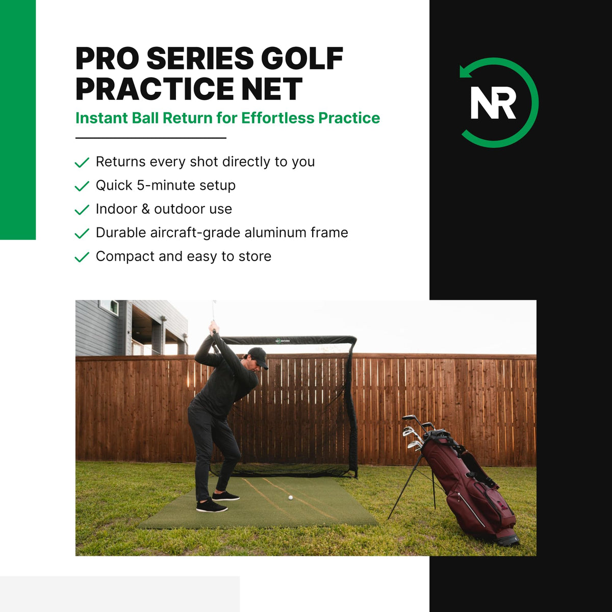 7x7 ft to 8x7.5 ft Golf Net O6967