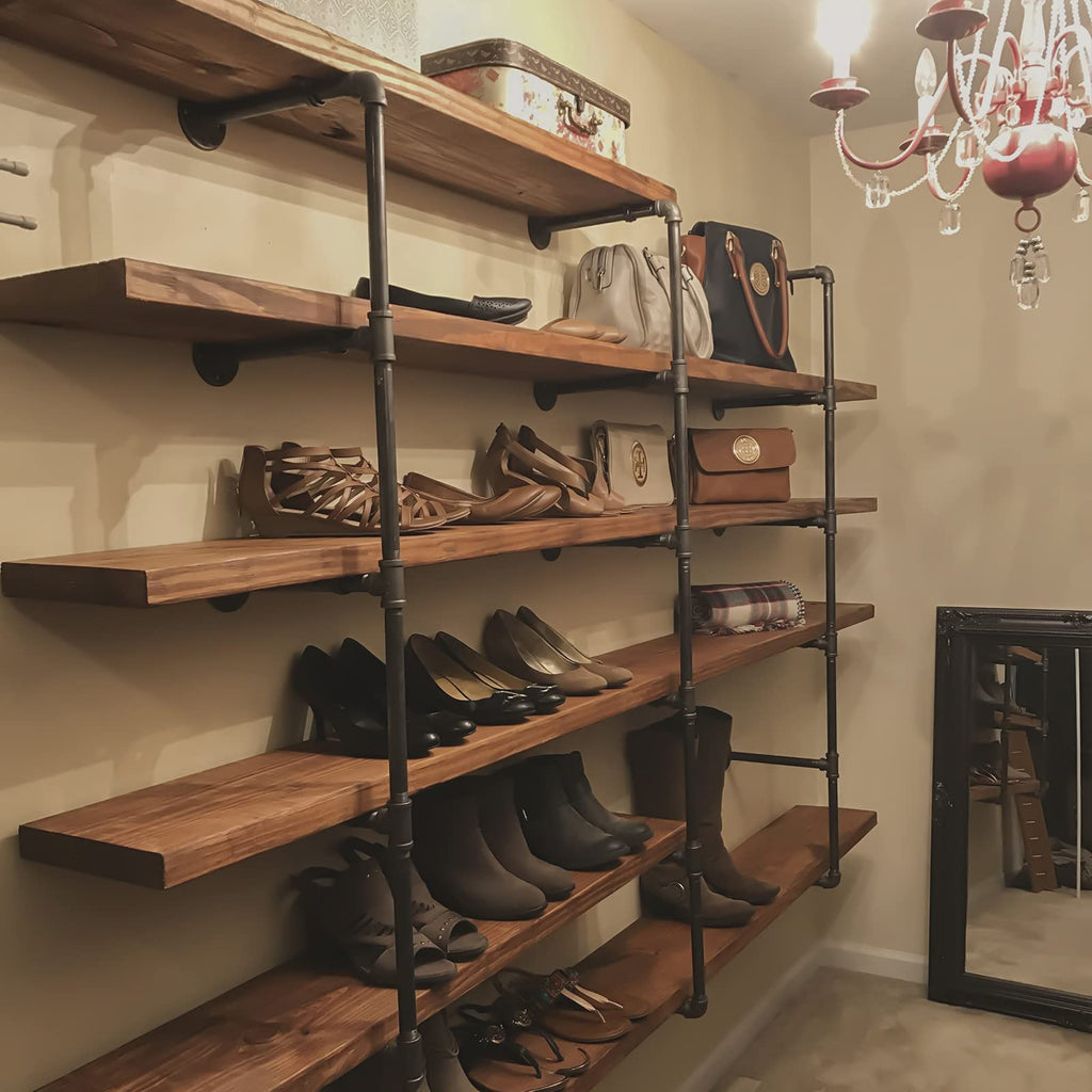Industrial Iron Pipe 5-Tier Shelves I310