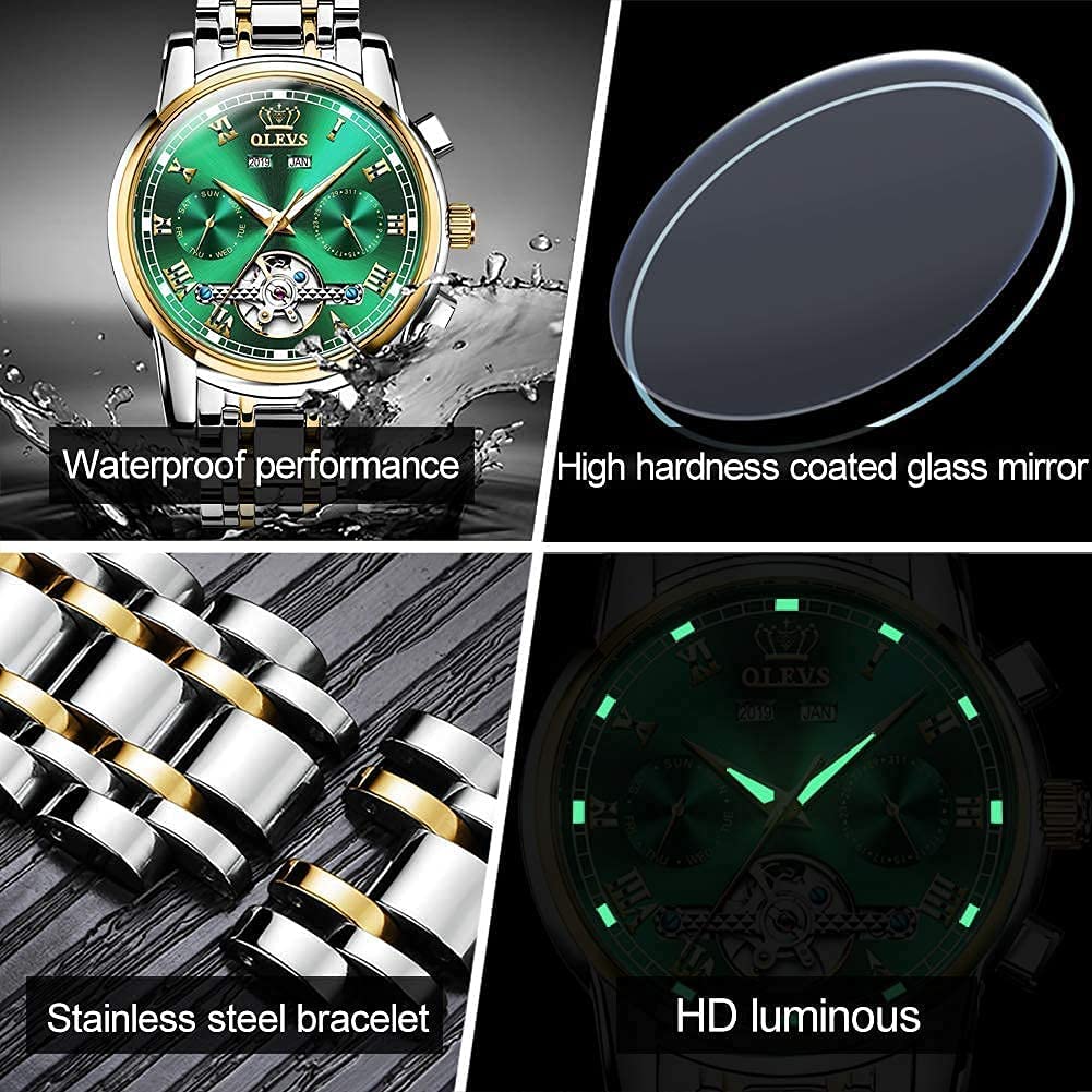Automatic Mechanical Waterproof Stainless Steel Wrist Watch B751
