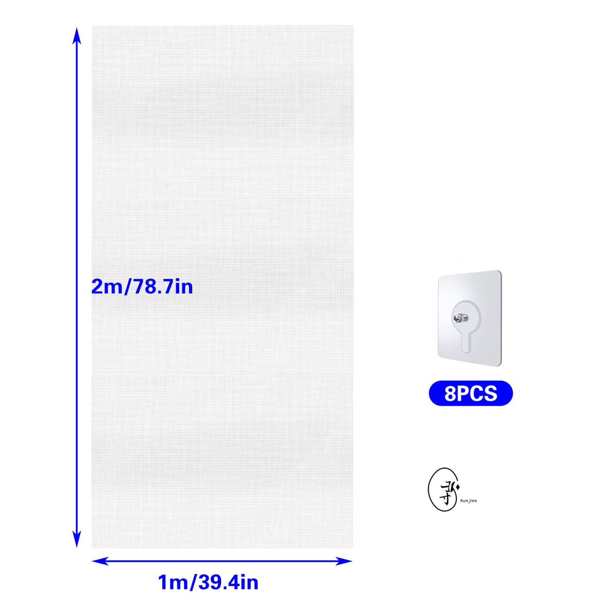 Clear Mesh Netting with 8 Screws N632