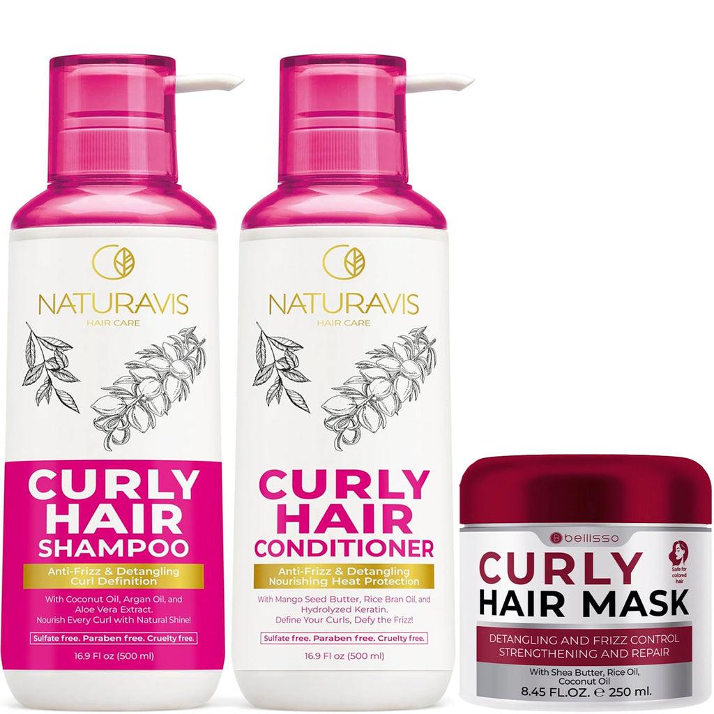 Curly Hair Shampoo and Conditioner Set and Mask S25072