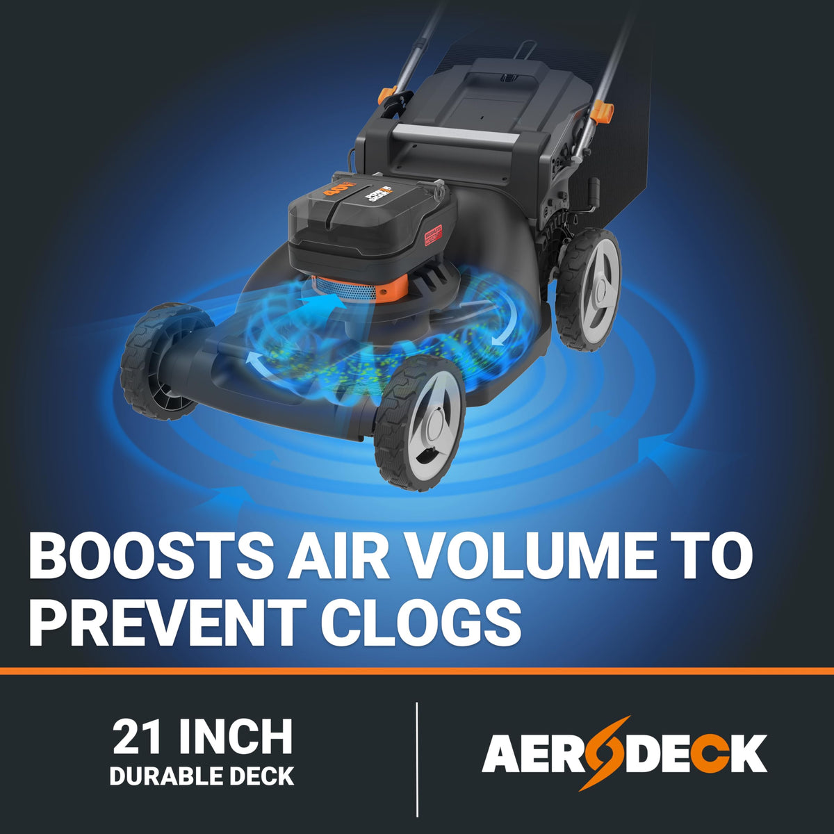 Cordless Lawn Mower, 40V 21" 3-in-1 Grass Mower F58508