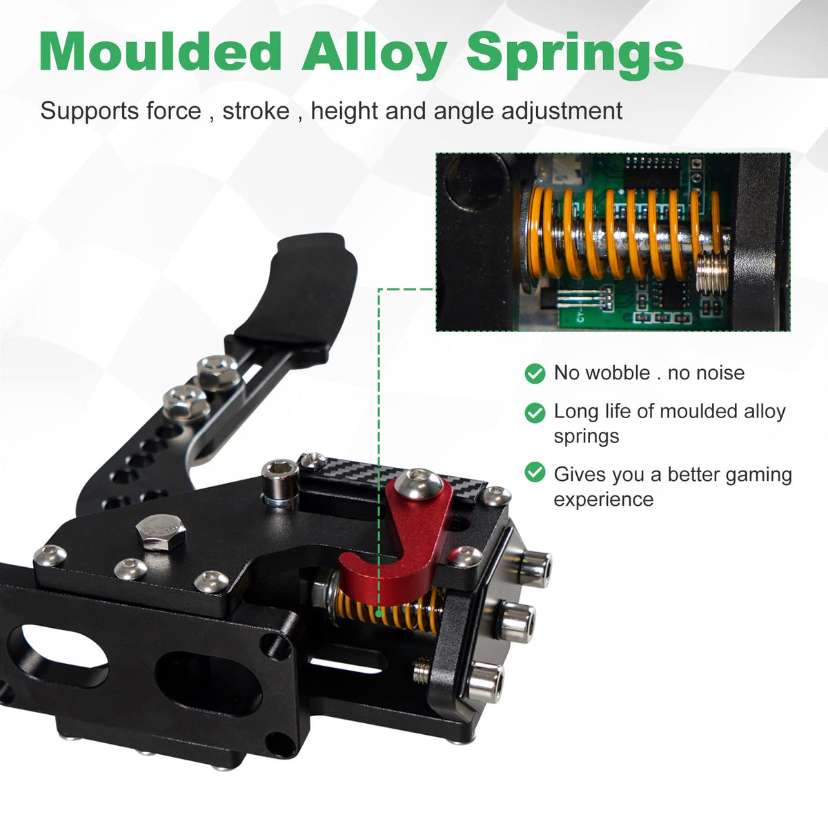 2-in-1 USB Handbrake with Hall Sensor and Clamp R365