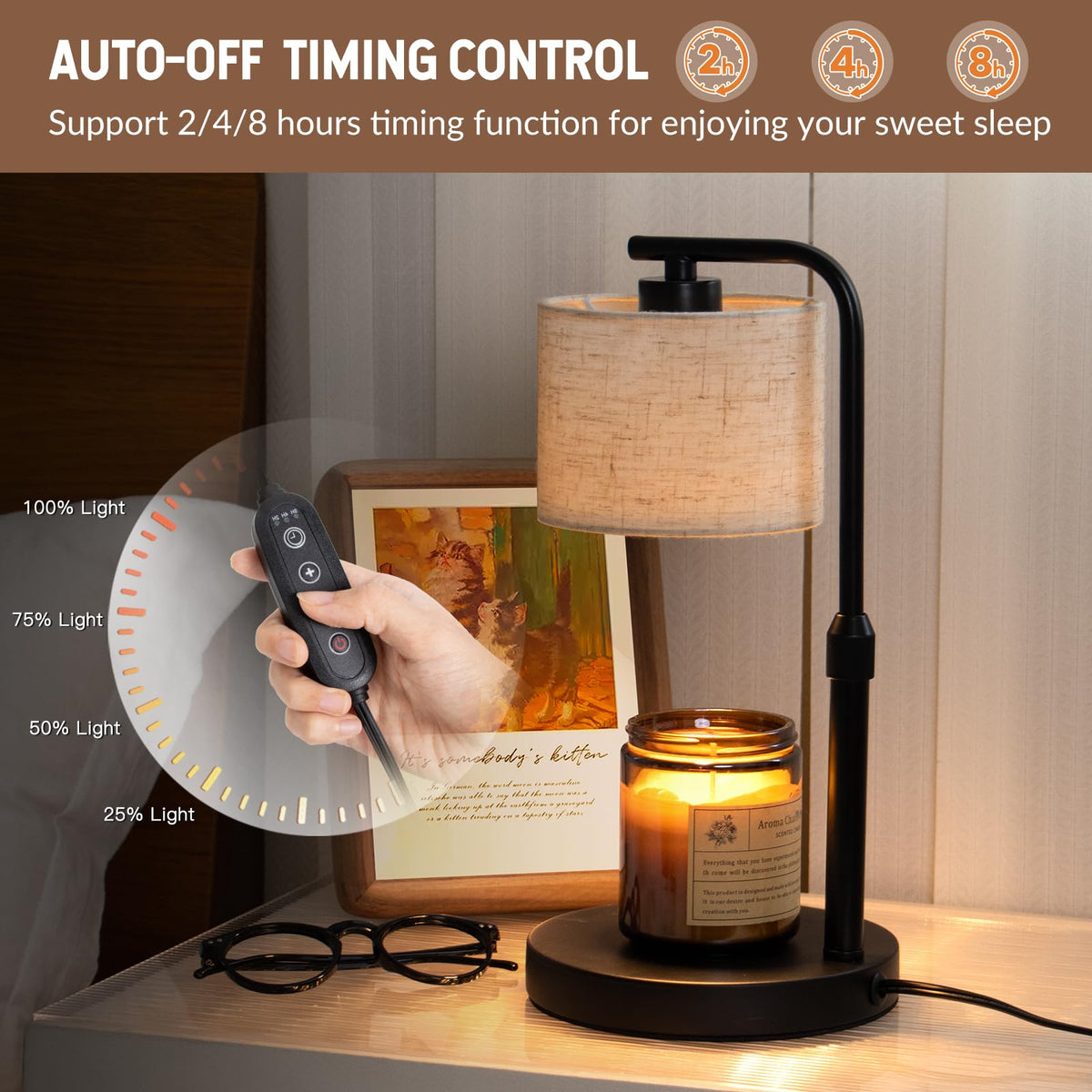 Dimmable Candle Warmer Lamp with Timer W65512