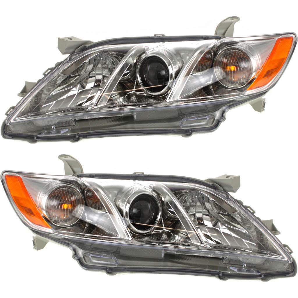 Toyota Camry 2007-2009 Headlight Assembly Pair Driver and Passenger Side CAPA Certified C9451