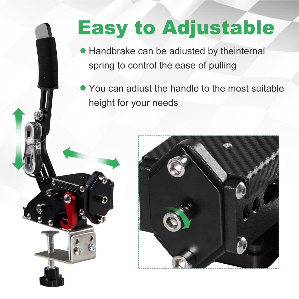 2-in-1 USB Handbrake with Hall Sensor and Clamp R365