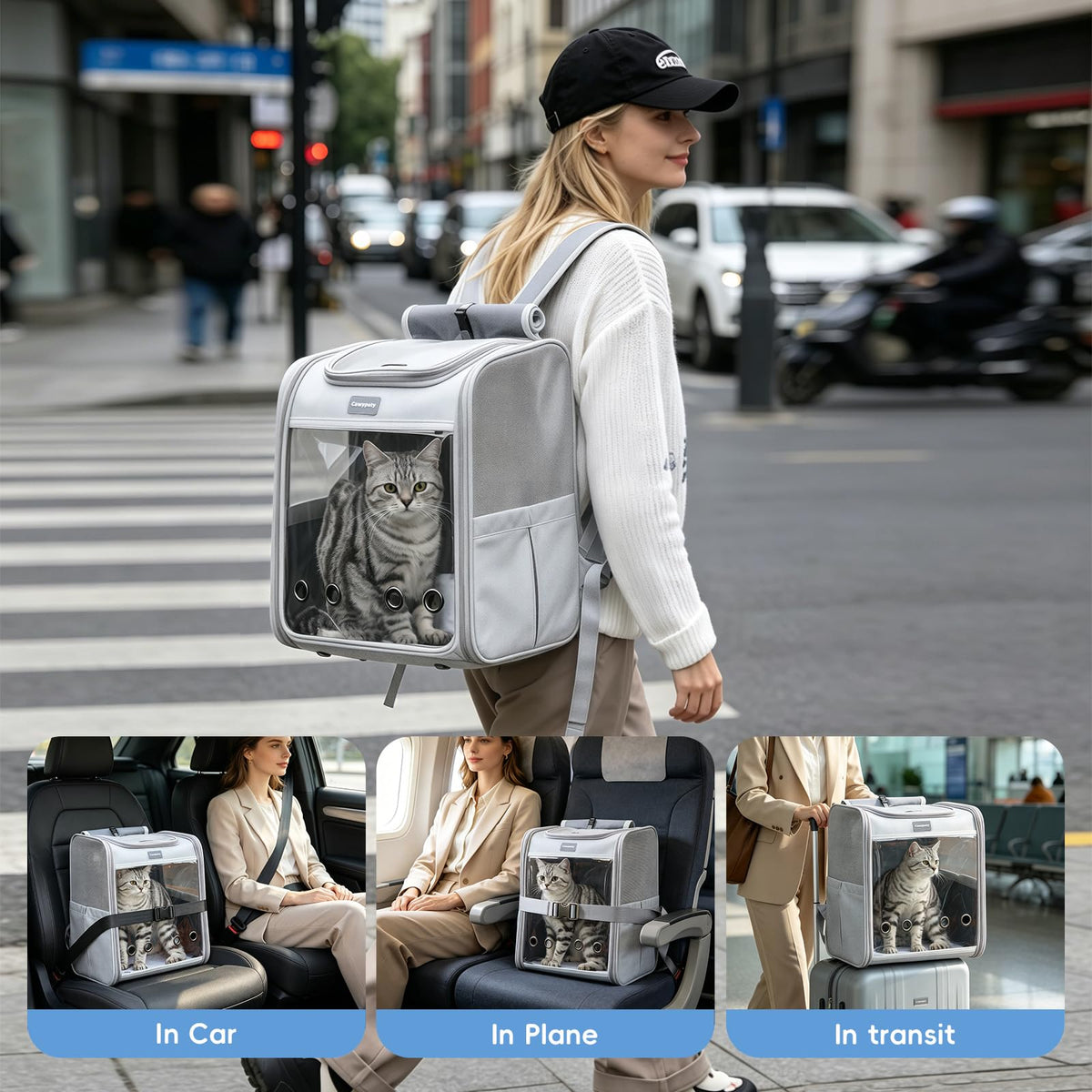 Cat Carrier Backpack Bubble Pet Carrier T79395