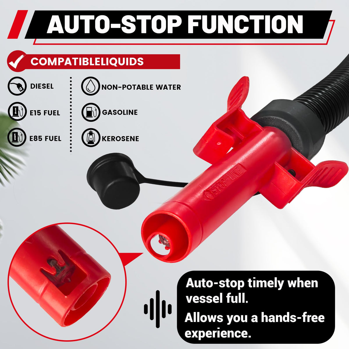 Battery Powered Fuel Transfer Pump with Automatic Stop Nozzle Z567