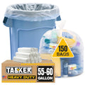 60 Gallon Heavy Duty Clear Trash Bags 150 Count L871