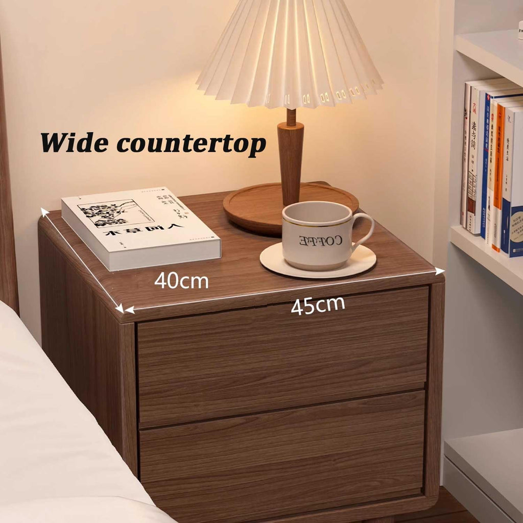 Brown 2 Drawer Nightstand I600
