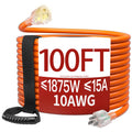 100 FT 10 Gauge Orange Extension Cord F867