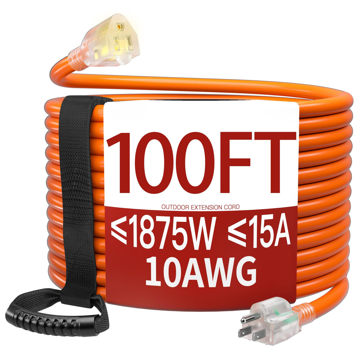 100 FT 10 Gauge Orange Extension Cord F867