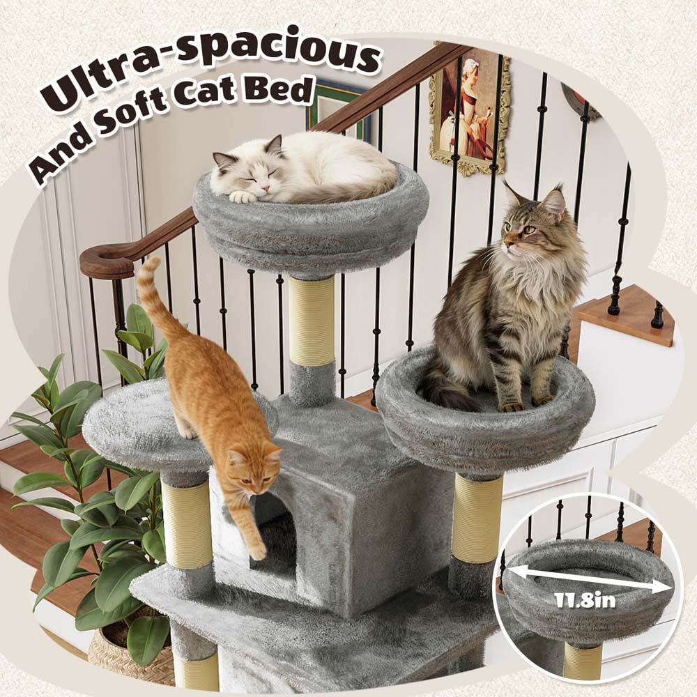 72 inch Cat Tree with Scratching Posts C577854