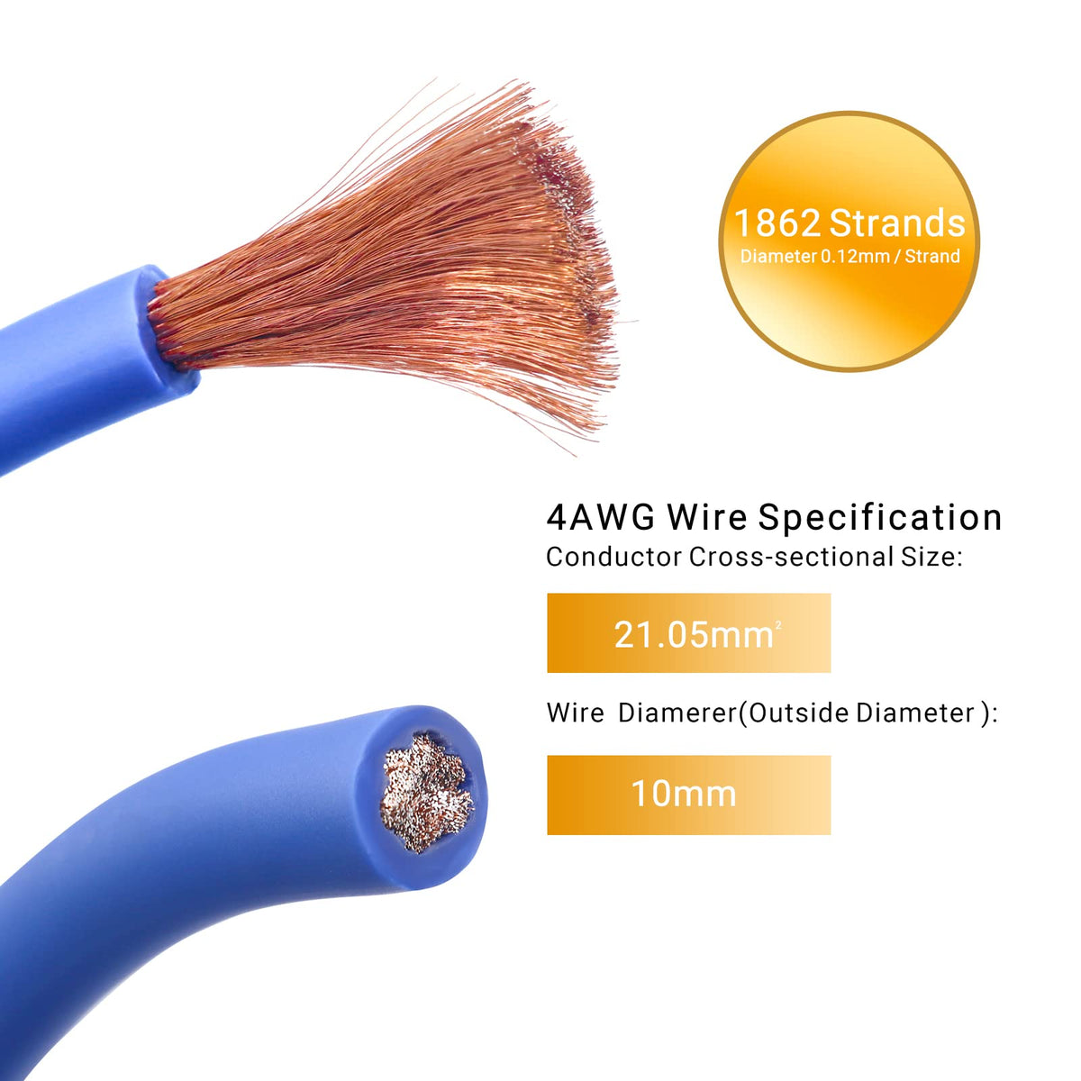 4 Gauge CCA Amplifier Wiring Kit with OFC RCA Cable A2549
