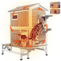 Insulated Outdoor Cat House 2-Story Wooden Shelter L410455