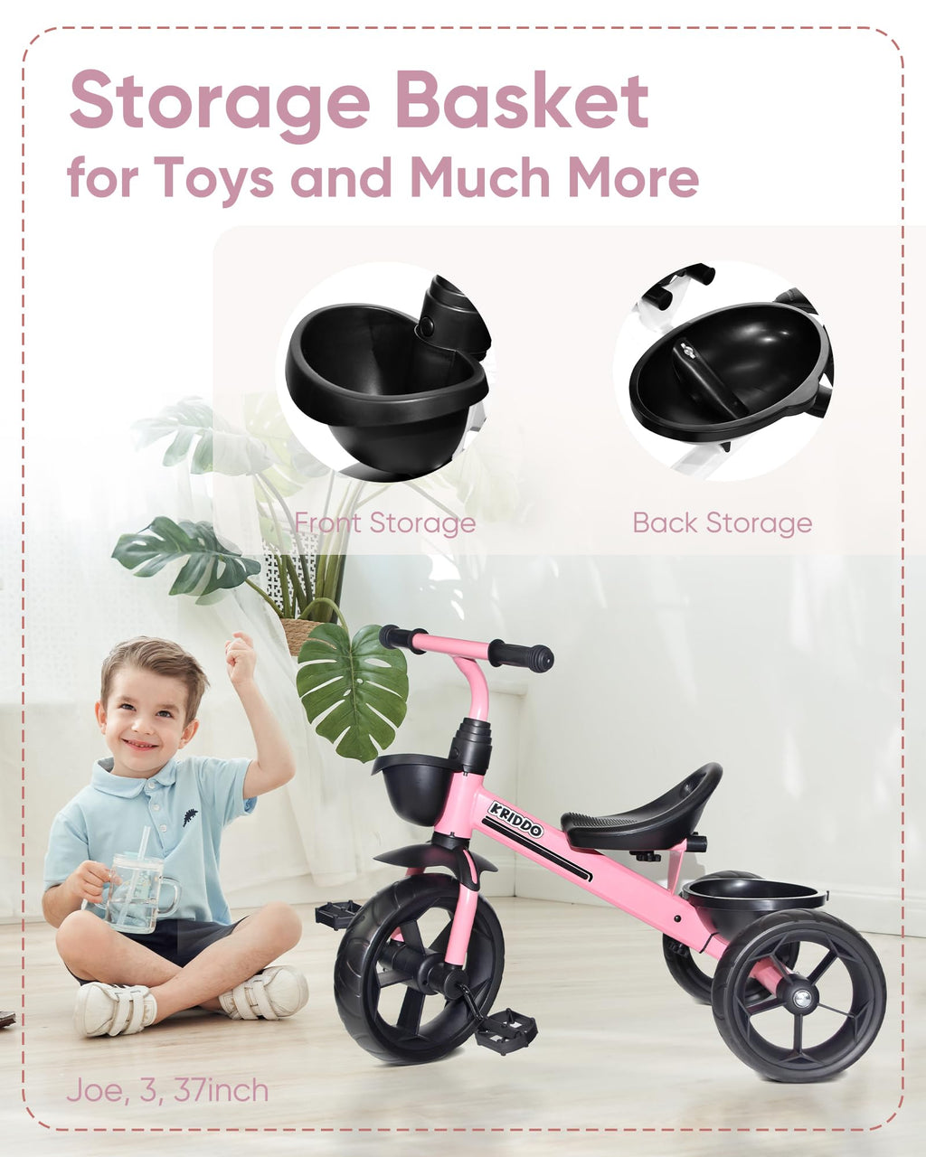 Kids Tricycle with Protective Gear Set W909