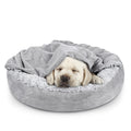 Hooded Blanket Donut Round Dog Bed 23 inch F32031