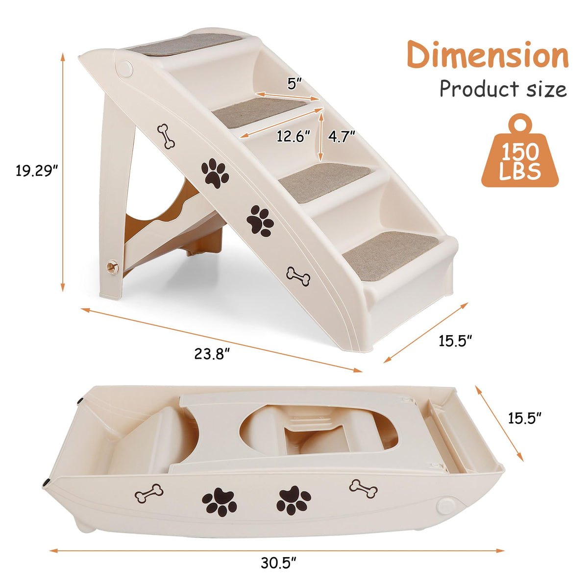4-Step Non-Slip Dog Stairs C74683