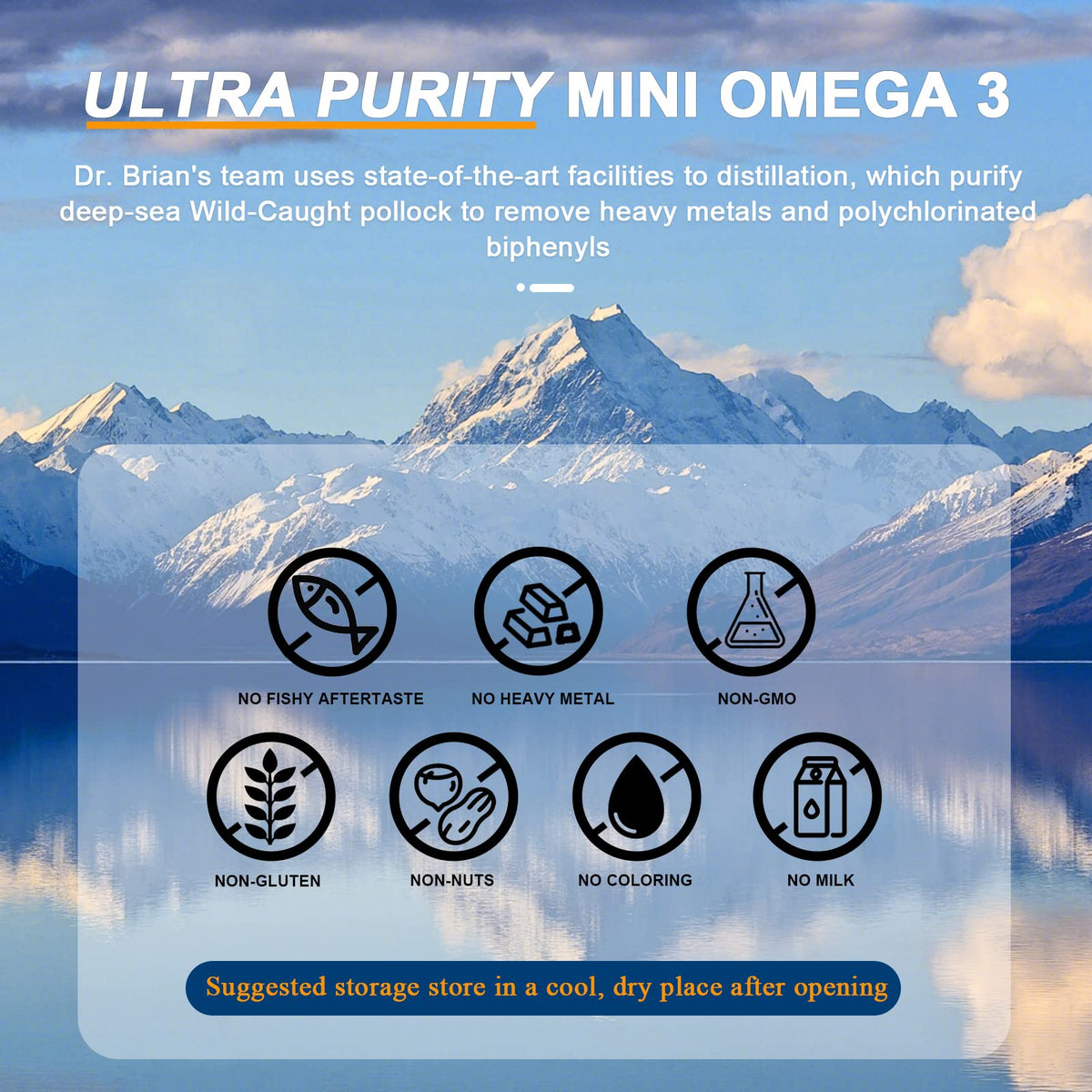 130 Softgel rTG Omega 3 Fish Oil Capsule with EPA/DHA Vitamin D E V5265