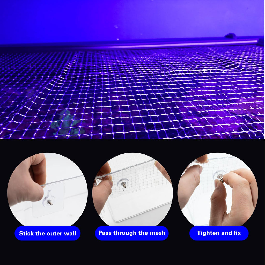 Clear Mesh Netting with 8 Screws N632