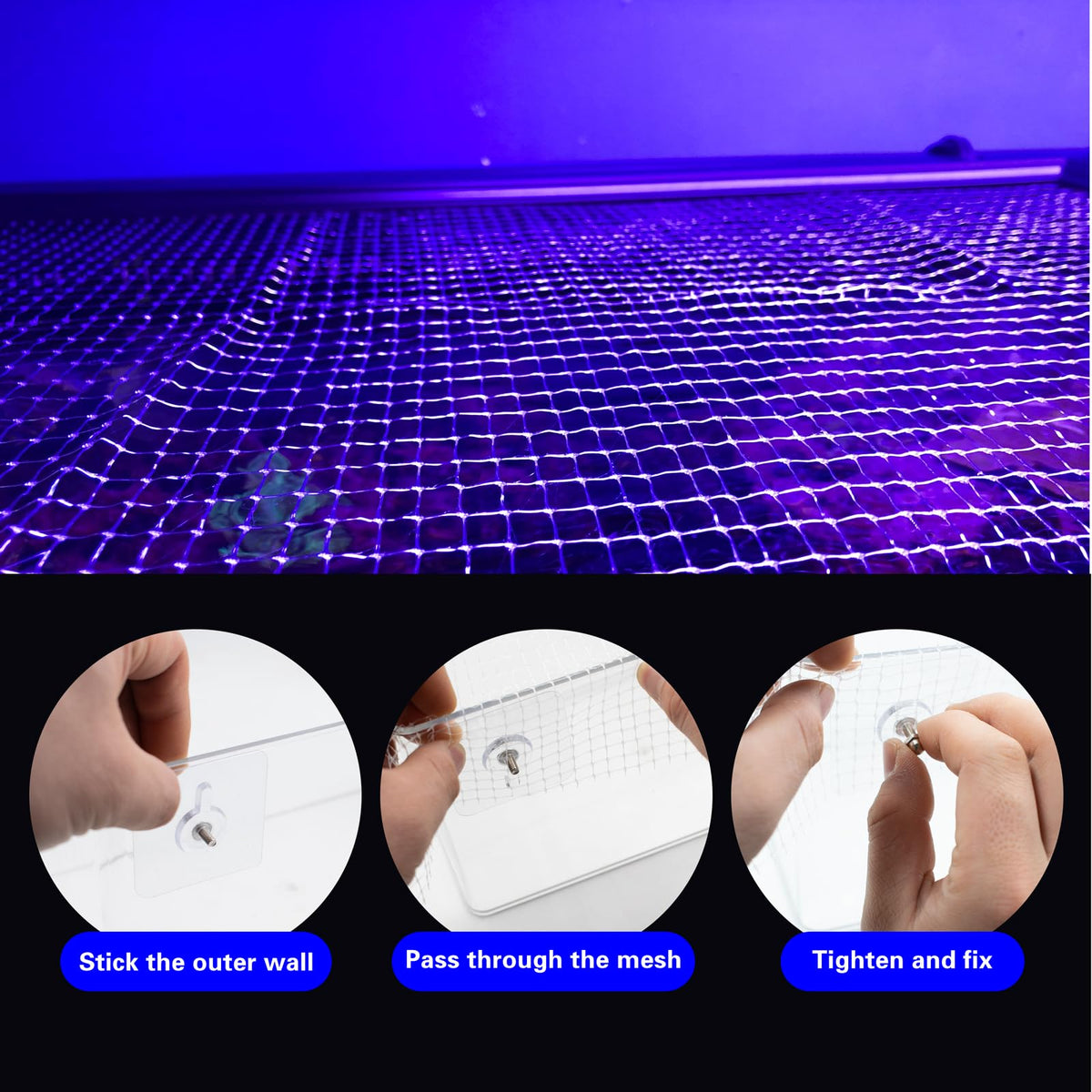 Clear Mesh Netting with 8 Screws N632