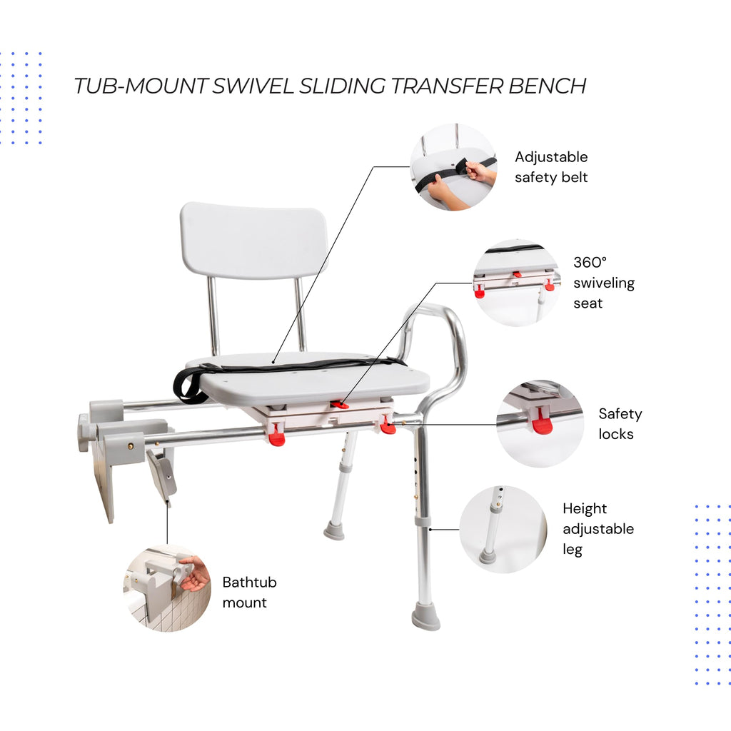 Sliding Tub Transfer Bench with Swivel Seat H74592
