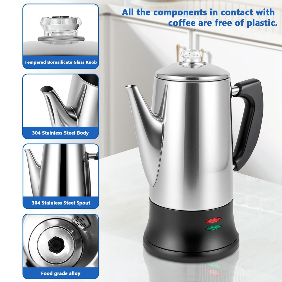 12 Cup Stainless Steel Electric Coffee Maker V807177