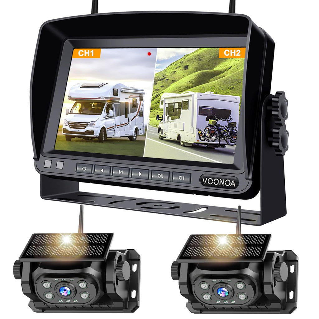 Magnetic Wireless Backup Camera with 7'' HD 1080P DVR Monitor System E216