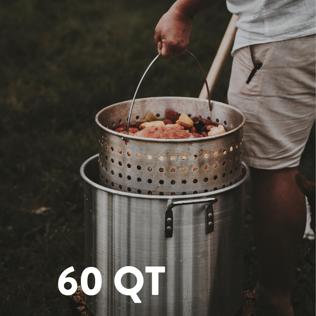 Seafood Boil Kit with Propane Burner and 60Qt Pot with Basket O585133