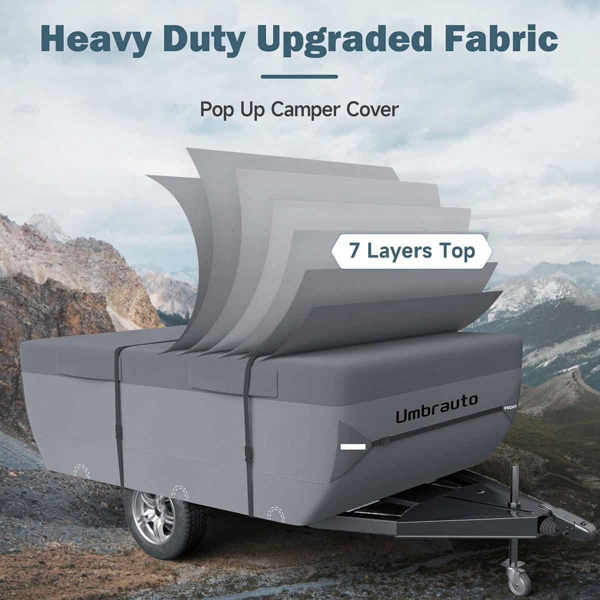 16'-18' 7 Layers Waterproof Polypropylene Pop Up Folding Camper Cover J520578