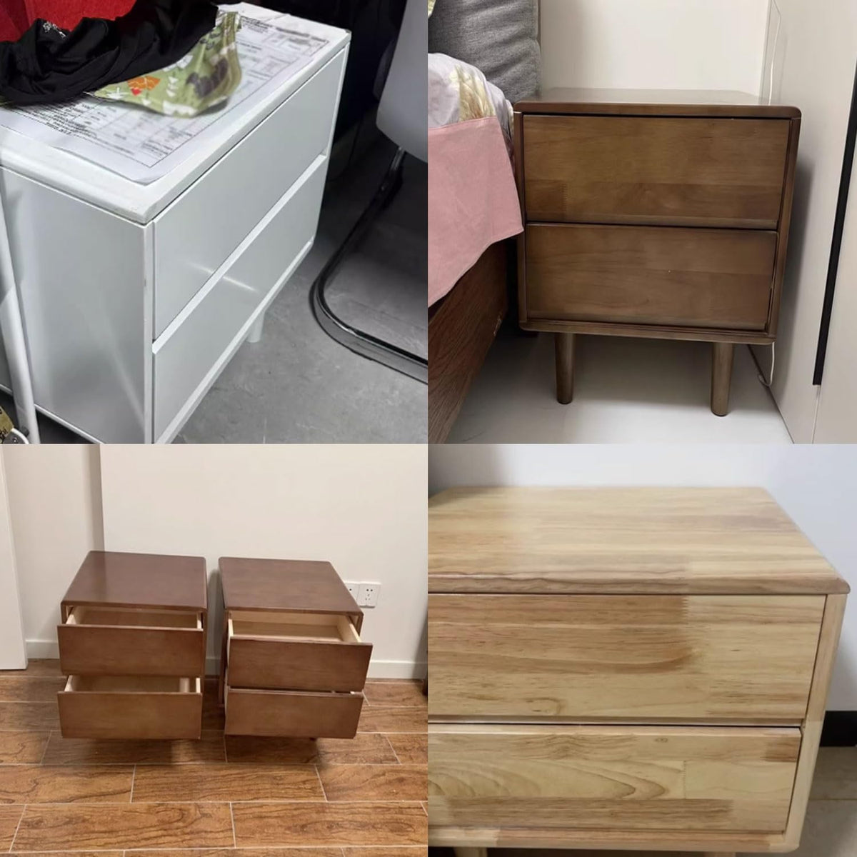 Brown 2 Drawer Nightstand I600