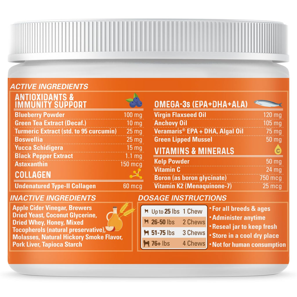 Hip and Joint Supplement for Dogs 90 Ct Soft Chews C61302