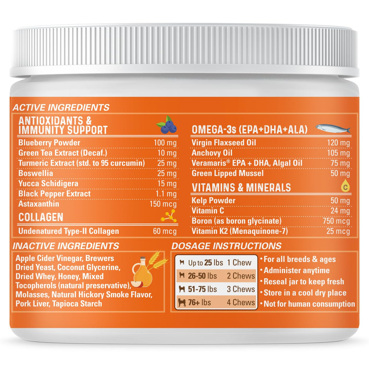 Hip and Joint Supplement for Dogs 90 Ct Soft Chews C61302