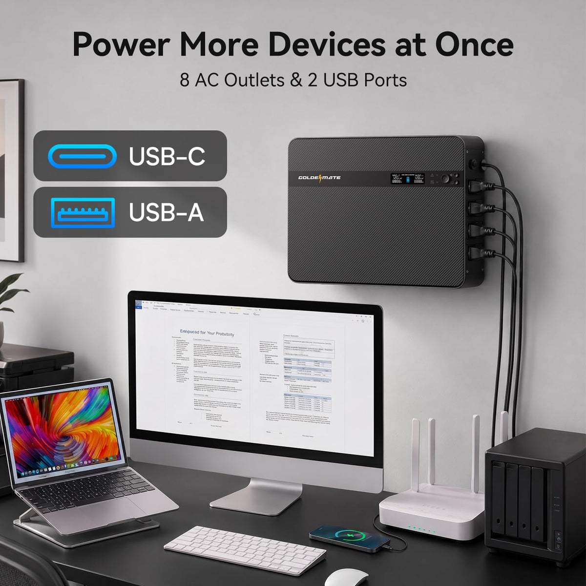 1500VA/1000W Lithium UPS Battery Backup & Surge Protector N593070