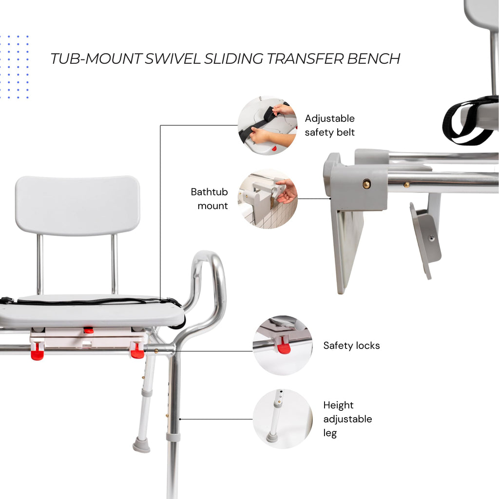 Sliding Tub Transfer Bench with Swivel Seat H74592