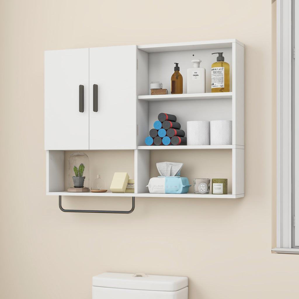 Bathroom Wall Cabinet with 2 Doors White H218