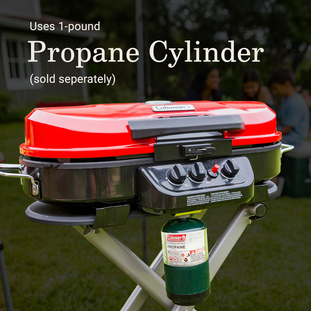 Portable Propane Grill, 3 Burners, Red S294
