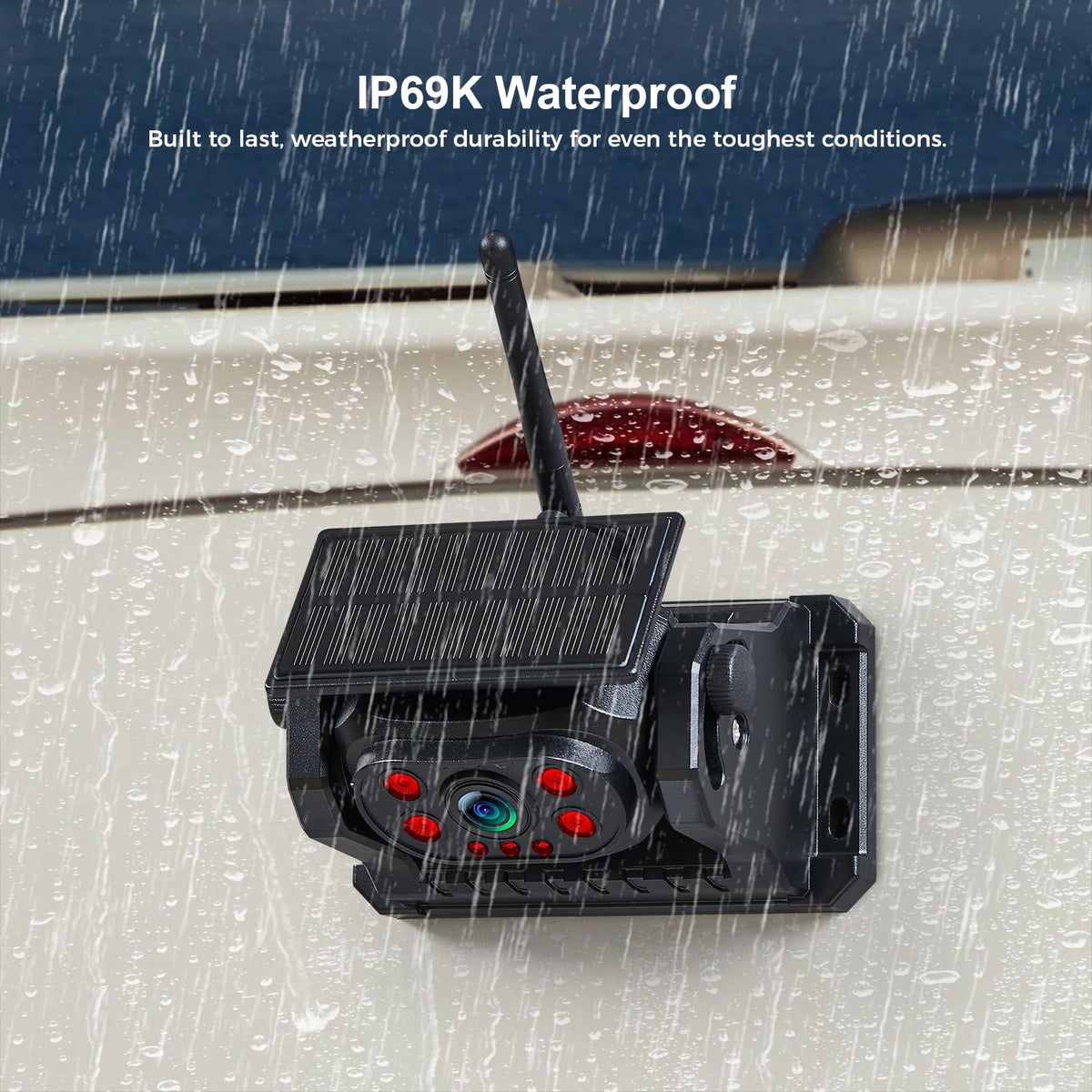 Magnetic Wireless Backup Camera with 7'' HD 1080P DVR Monitor System E216