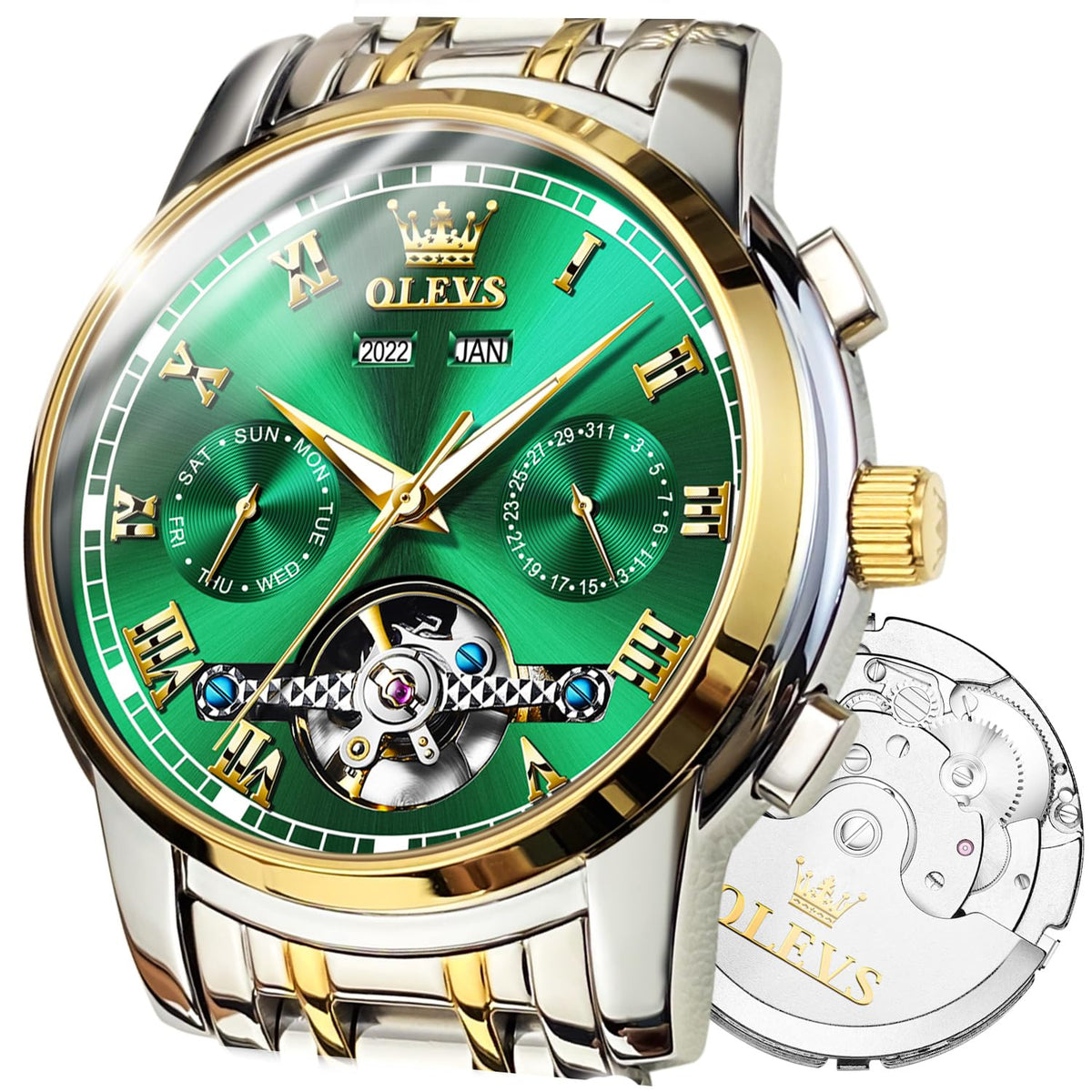 Automatic Mechanical Waterproof Stainless Steel Wrist Watch B751