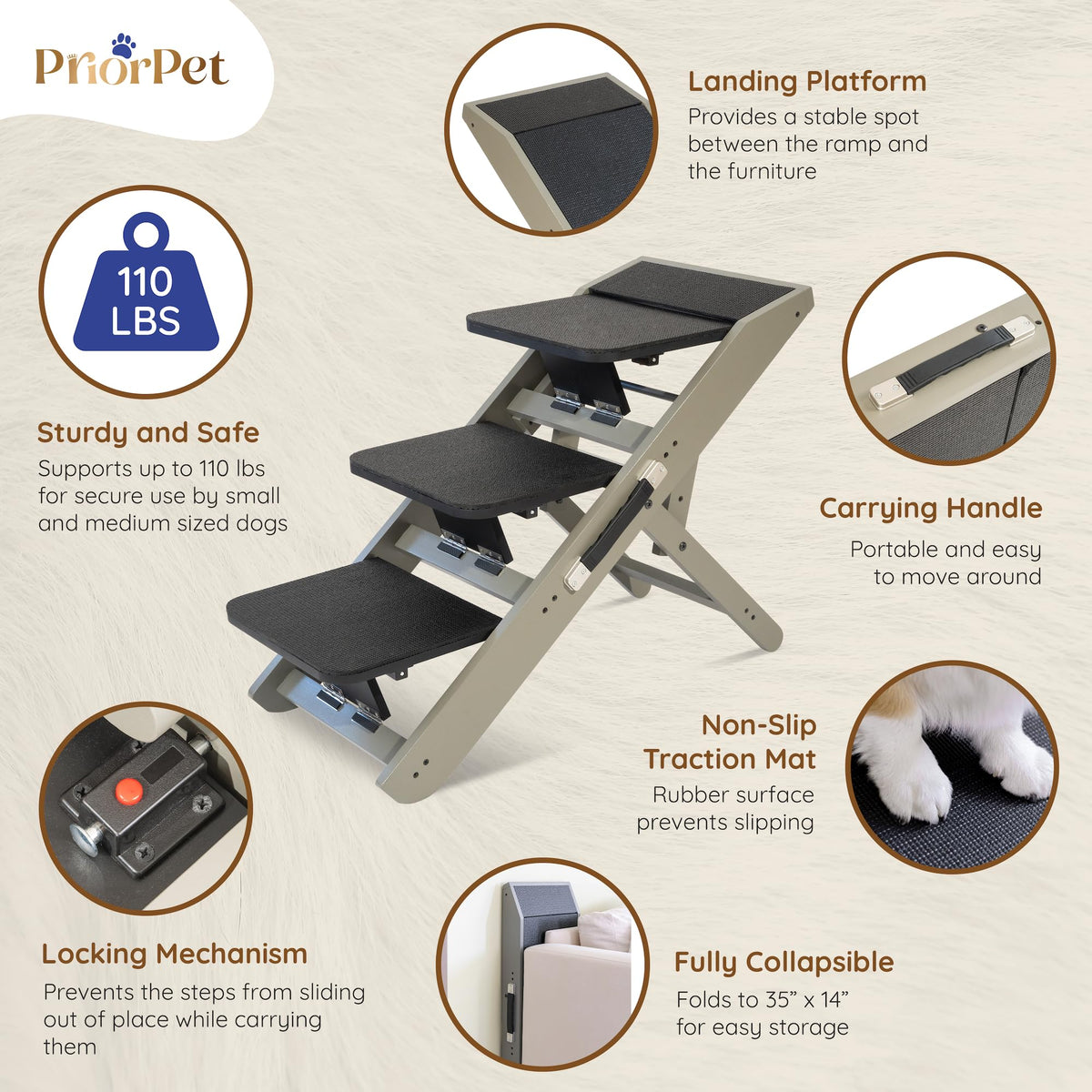 Foldable Non-Slip Dog Ramp B888