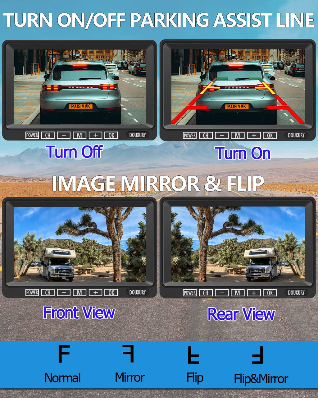 IP69 Waterproof HD 1080P Wireless Backup Camera System with 7" Monitor P350708