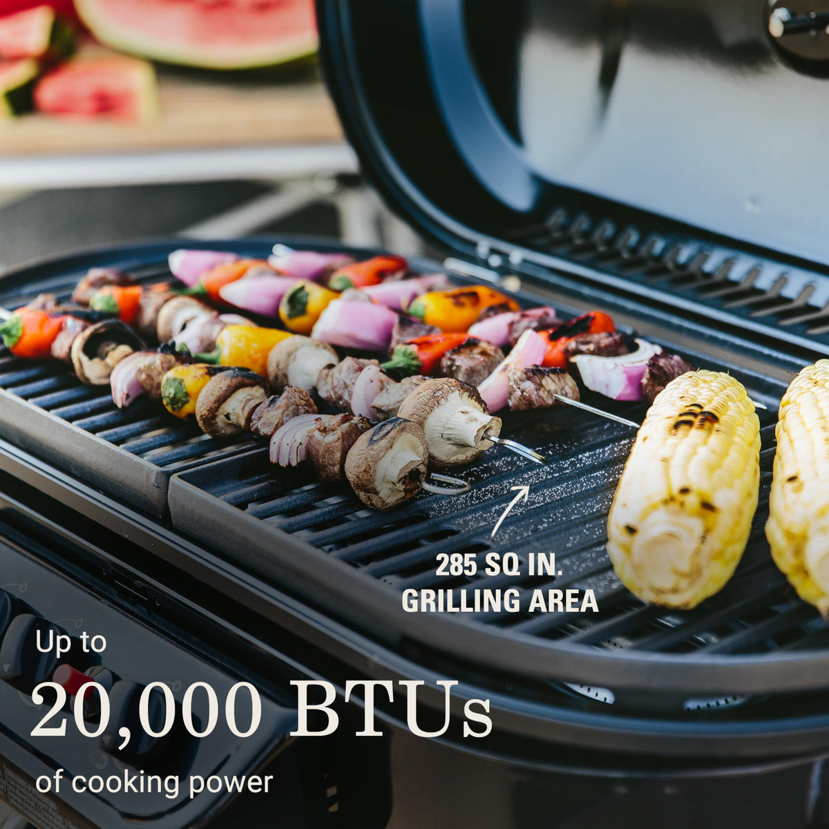 Portable Propane Grill, 3 Burners, Red S294