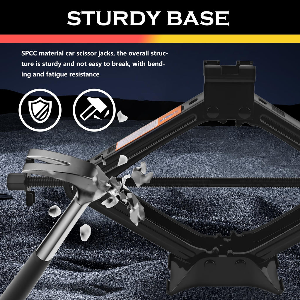 2T Scissor Jack Car Tool Kit Z14935