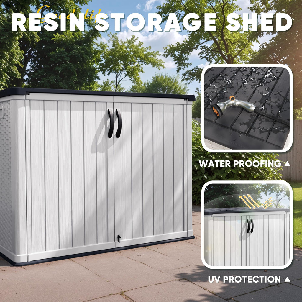 White 26 Cu Ft Lockable Outdoor Storage Cabinet W735