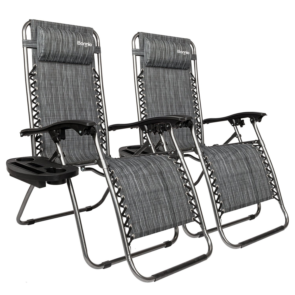 Zero Gravity Chair Set of 2 with Pillow and Cup Holder Q21711