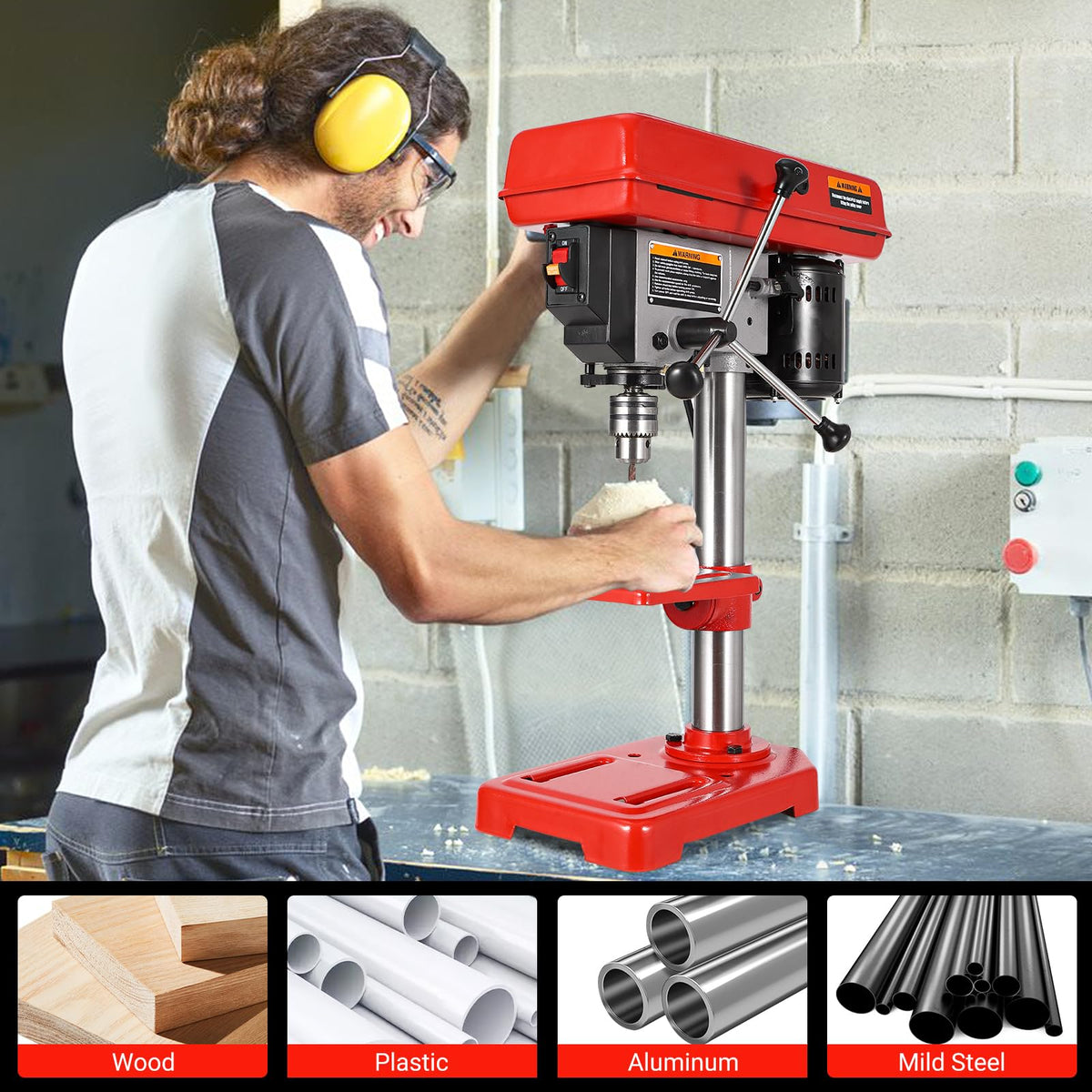 8" Benchtop Drill Press with 5 Adjustable Speeds Z943954