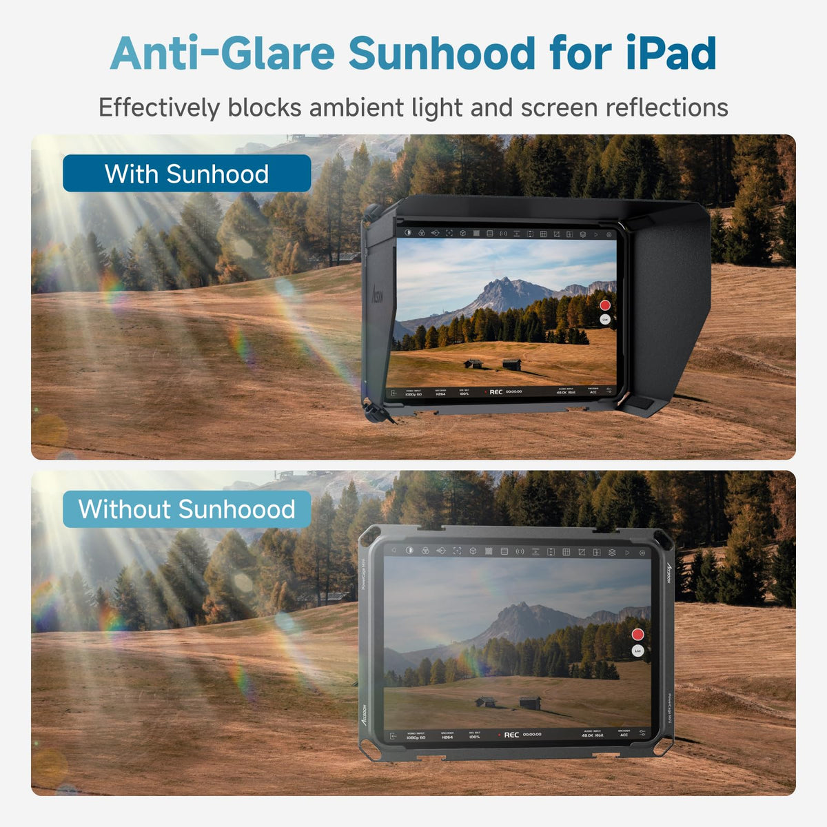 iPad mini Cage with Battery Plate Adapter and Sunhood F44621