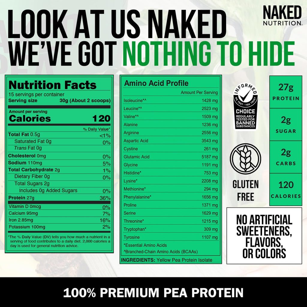 Pea Protein Isolate and Creatine Monohydrate Unflavored C789
